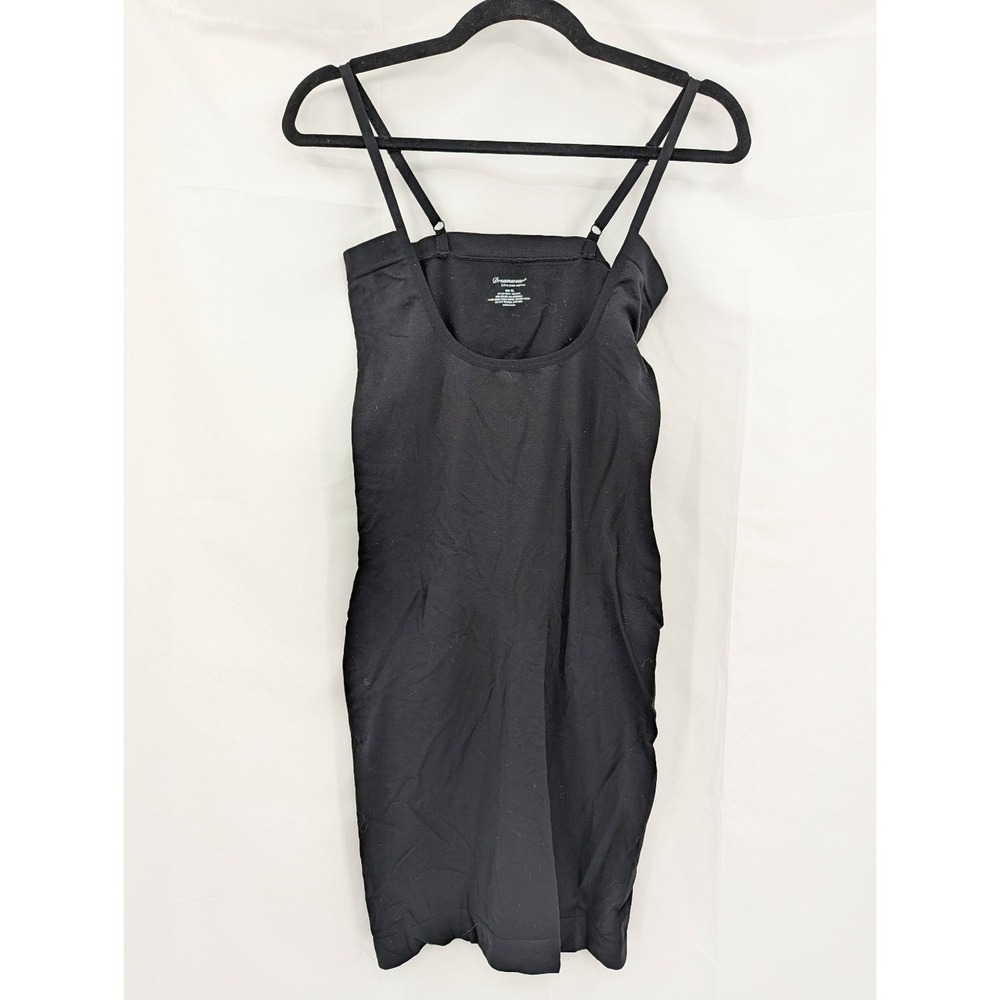 Dreamwear Women's Black XL Nylon Spandex Adjustable‎ Strap Slip Dress